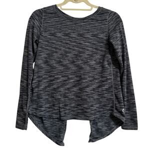 ZYIA active split back Long Sleeve Gray and Black XS